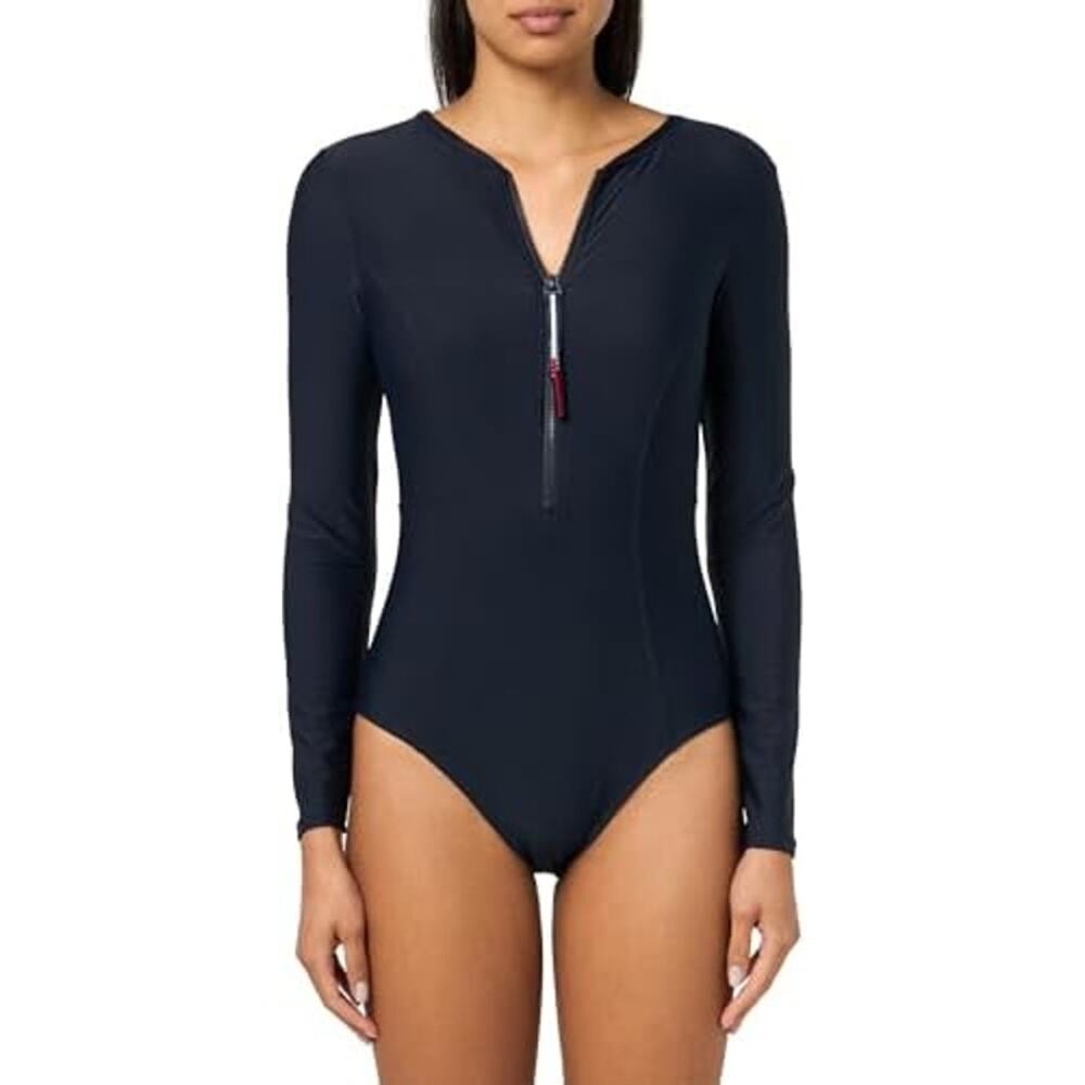 TOMMY HILFIGER NWT Women's Navy Long Sleeve One Piece, Size XXL - Picture 2 of 12